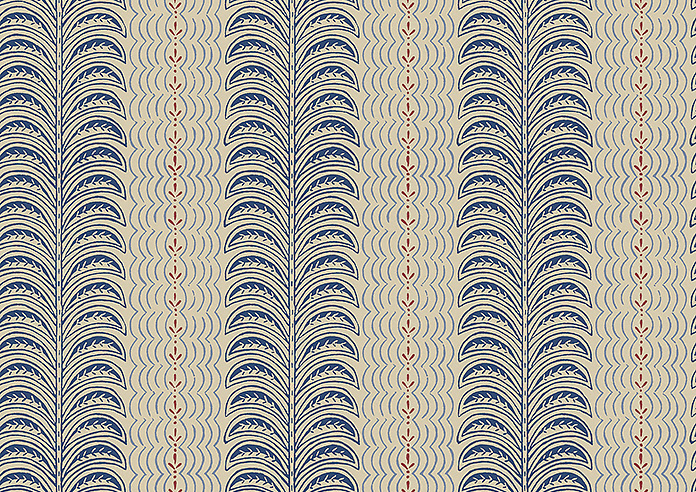 Land & Shore Fintra Stripe, Blue Red - Roman Blind - Image 7
